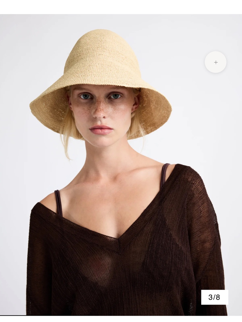 NWT - Janessa Leone Teagan bucket hat NATURAL, Sz Small - Picture 7 of 8